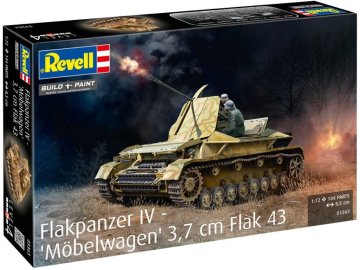 Revell - Flakpanzer IV "Möbelwagen" 3.7cm Flak 43, Plastic ModelKit military 03363, 1/72