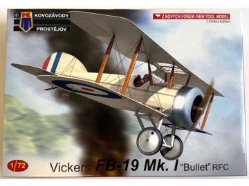 Kovozávody Prostějov - Vickers FB-19 Mk.I „Bullet RFC“, Model Kit KPM0249, 1/72