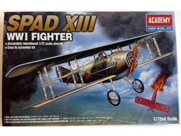 Academy - SPAD S.XIII, 1. světová válka, Model Kit 12446, 1/72