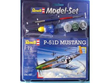 Revell - North American P-51D Mustang, USAAF, 359 FG, 368 FS, Anglie, ModelSet 64148, 1/72