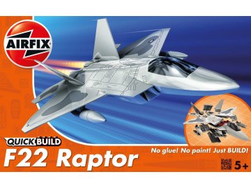 Airfix - Quick Build letadlo J6005 - Lockheed Martin F-22A Raptor