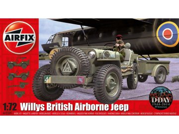 Airfix - Jeep Willys s přívěsným vozíkem a houfnice 6 pdr, Classic Kit A02339, 1/72