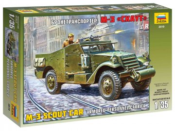 Zvezda - M3 Half-track, sovětská armáda, Model Kit 3519, 1/35