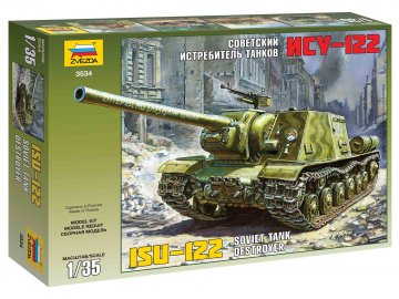 Zvezda - ISU-122 Self-Propelled Gun, Soviet Army, Model Kit 3534, 1/35