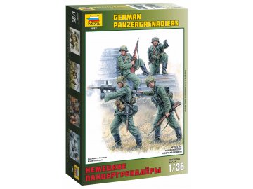 Zvezda - figurky němečtí pancéřoví granátníci, 2. světová válka, Model Kit 3582, 1/35