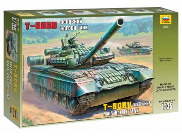 Zvezda - T-80BV, sovětská armáda, Model Kit 3592, 1/35