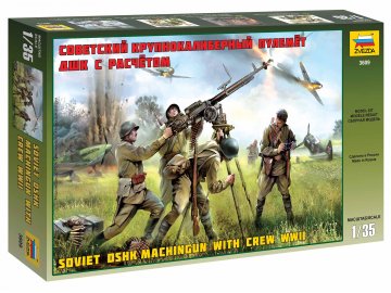 Zvezda - figurky velkorážní kulomet Děgťarjov-Špagin DŠK s posádkou, Model Kit 3609, 1/35