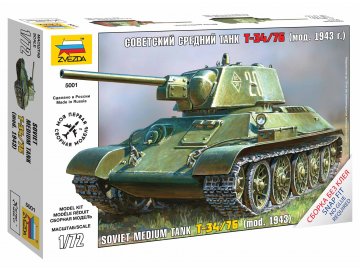 Zvezda - T-34/76, Soviet Army, Snap Kit Z5001, 1/72