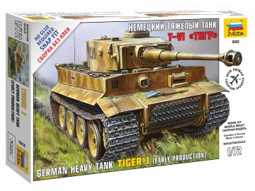 Zvezda - Pz.Kpfw.VI Tiger I, Snap Kit 5002, 1/72