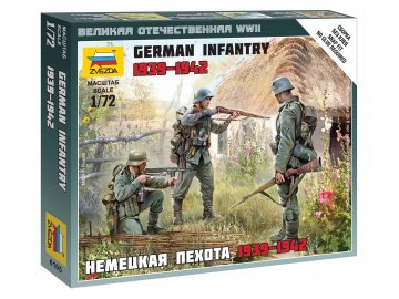 Zvezda - figurky německá pěchota, východní fronta 1941, Wargames (WWII) 6105, 1/72