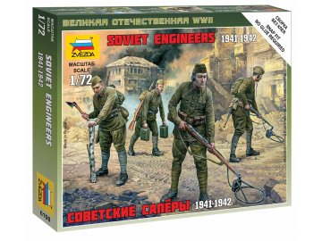 Zvezda - figurky sovětští ženisté, Wargames (WWII) 6108, 1/72