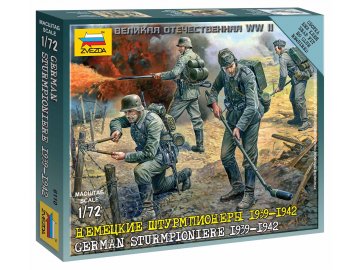 Zvezda - figurky němečtí Sturmpioniere, Wargames (WWII) 6110, 1/72