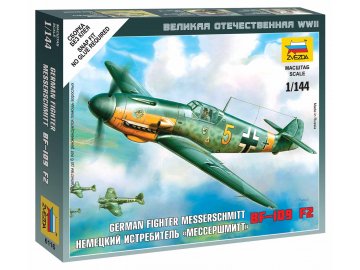 Zvezda - Messerschmitt Bf-109 F-2, Wargames (WWII) 6116, 1/144
