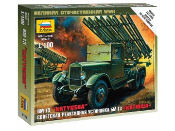 Zvezda - BM 13-16 Katjuscha Raketenwerfer, Wargames (WWII) 6128, 1/100