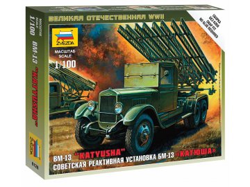 Zvezda - BM 13-16 Katyusha Rocket Launcher, Wargames (WWII) 6128, 1/100