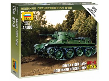 Zvezda - Leichter Panzer BT-5, Wargames (WWII) 6129, 1/100