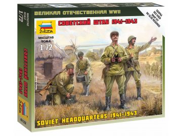 Zvezda - figurky sovětské velení, Wargames (WWII) 6132, 1/72