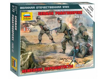 Zvezda - figurky němečtí výsadkáři, Wargames (WWII) 6136, 1/72