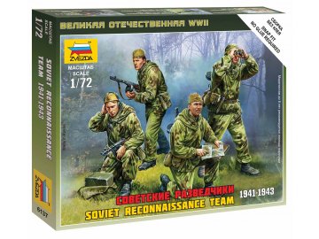 Zvezda - Soviet reconnaissance team figures, Wargames (WWII) 6137, 1/72