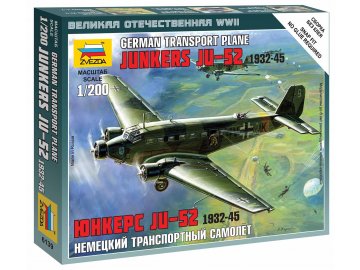 Zvezda - Junkers Ju 52/3m ''Tante Ju'', Wargames (WWII) 6139, 1/200