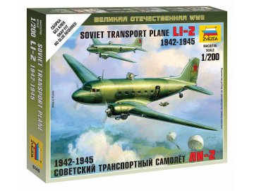 Zvezda - Lisunov Li-2, 1/200, Wargames (WWII) 6140, 1/200