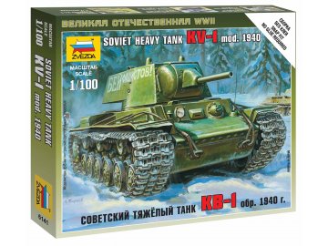 Zvezda - Heavy Tank KV-1, Wargames (WWII) 6141, 1/100