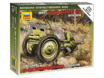 Zvezda - sovětský 76,2 mm divizní kanón vz.1942 (ZIS-3), Wargames (WWII) 6145, 1/72