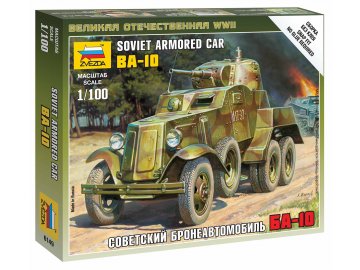 Zvezda - BA-10 Panzerwagen, Wargames (WWII) 6149, 1/100