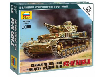 Zvezda - Pz.Kpfw.IV Ausf.D, Wargames (WWII) 6151, 1/100