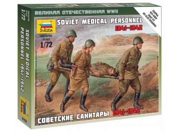 Zvezda - figurky sovětští zdravotníci, 1941-42, Wargames (WWII) 6152, 1/72