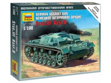 Zvezda - Sd.Kfz.142 Sturmgeschütz III Ausf.B - StuG III, Wargames (WWII) 6155, 1/100