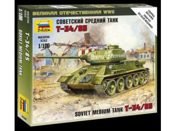 Zvezda - T-34/85, Wargames (WWII) 6160, 1/100