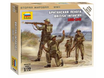 Zvezda - British infantry figures, 1939-42, Wargames (WWII) 6166, 1/72