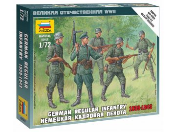 Zvezda - figurky německá pěchota, 1939-43, Wargames (WWII) 6178, 1/72