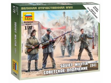 Zvezda - Sowjetische Milizfiguren, 1941, Wargames (WWII) 6181, 1/72