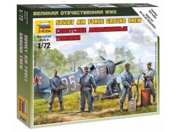 Zvezda - Soviet Air Force ground personnel figures, Wargames (WWII) 6187, 1/72