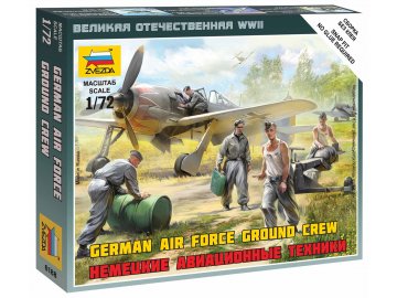 Zvezda - figurky německý pozemní personál letectva, Wargames (WWII) 6188, 1/72