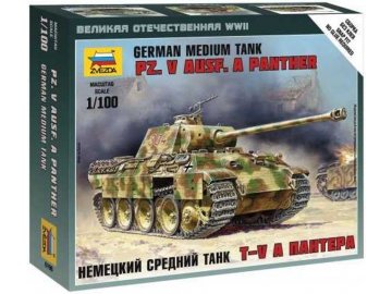 Zvezda - Pz.Kpfw.V Ausf.A Panther, Wargames (WWII) 6196, 1/100