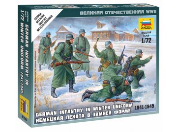 Zvezda German Infantry, Winter Uniforms, Wargames (WWII) 6198, 1/72