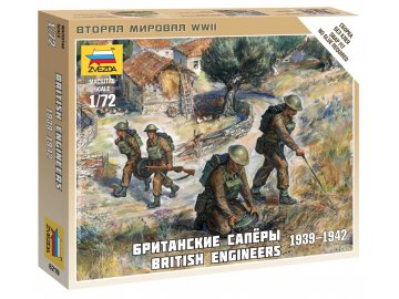 Zvezda - figurky britští ženisté, Wargames (WWII) 6219, 1/72