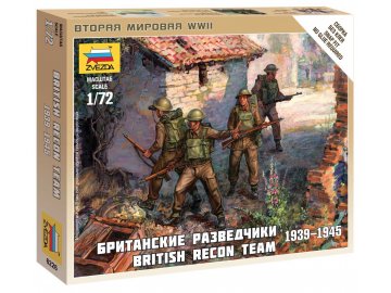 Zvezda - figurky britský průzkumný tým, Wargames (WWII) 6226, 1/72