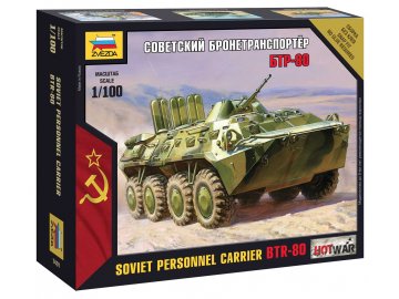 Zvezda - BTR-80 amphibious armoured vehicle, Wargames (HW) 7401, 1/100