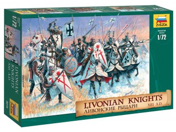 Zvezda - Livonian Knights XIII-XIV A. D., Wargames (AoB) figurky 8016, 1/72