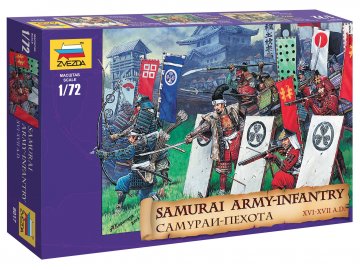 Zvezda - Samuray Infantry XVI-XVII A. D., Wargames (AoB) figurky 8017, 1/72