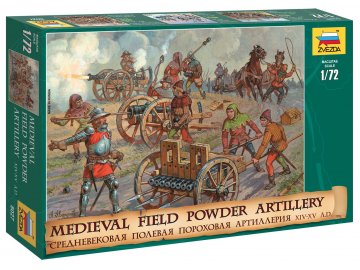 Zvezda - Medieval Powder Artillery, Wargames (AoB) figurky 8027, 1/72