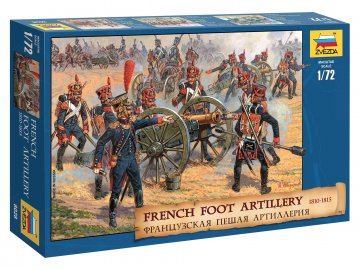 Zvezda - figurky francouzské pěší dělostřelectvo, 1812-1814, Wargames (AoB) figurky 8028, 1/72