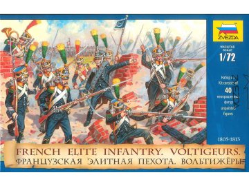 Zvezda - French Elite Infantry Voltigeurs  (re-release), Wargames (AoB) figurky 8042, 1/72