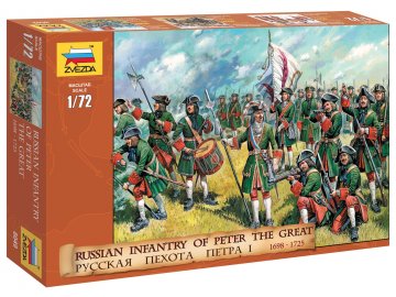 Zvezda - Russian Infantry (Peter the Great), Wargames (AoB) figurky 8049, 1/72
