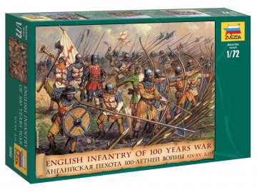 Zvezda - figurky anglická pěchota - 100 válka, Wargames (AoB) figurky 8060, 1/72