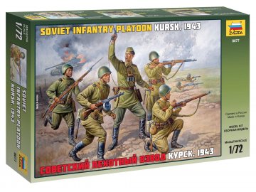 Zvezda - figurky sovětská pěchota, 2.světová válka, Wargames (WWII) 8077, 1/72